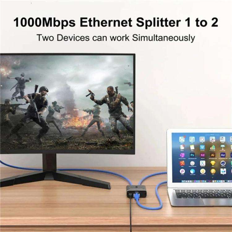 HW7 2.5G / 5G Gigabit Ethernet Bidirectional Switcher 2 In 1 Out RJ45 Network Switch