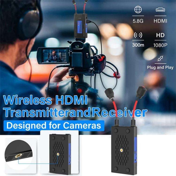 BOVBOX 092 Pro Audio Video Transmitter Receiver 300m Wireless HDMI Extender, Plug:UK Plug