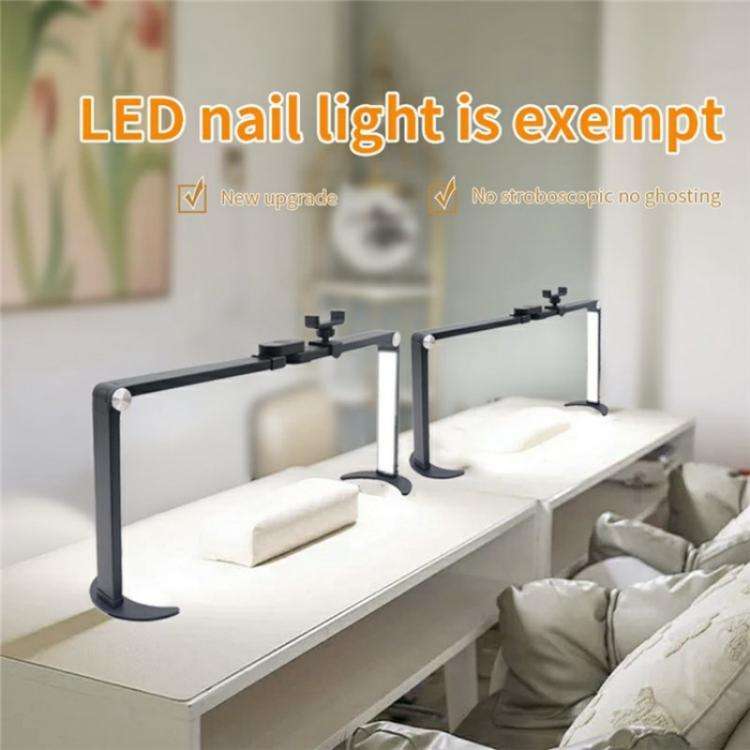 M21X 35W Beauty Tattoo Eyebrow Eyelash Nail Art Lighting Lamp with Phone Stand, Plug:EU Plug(White)