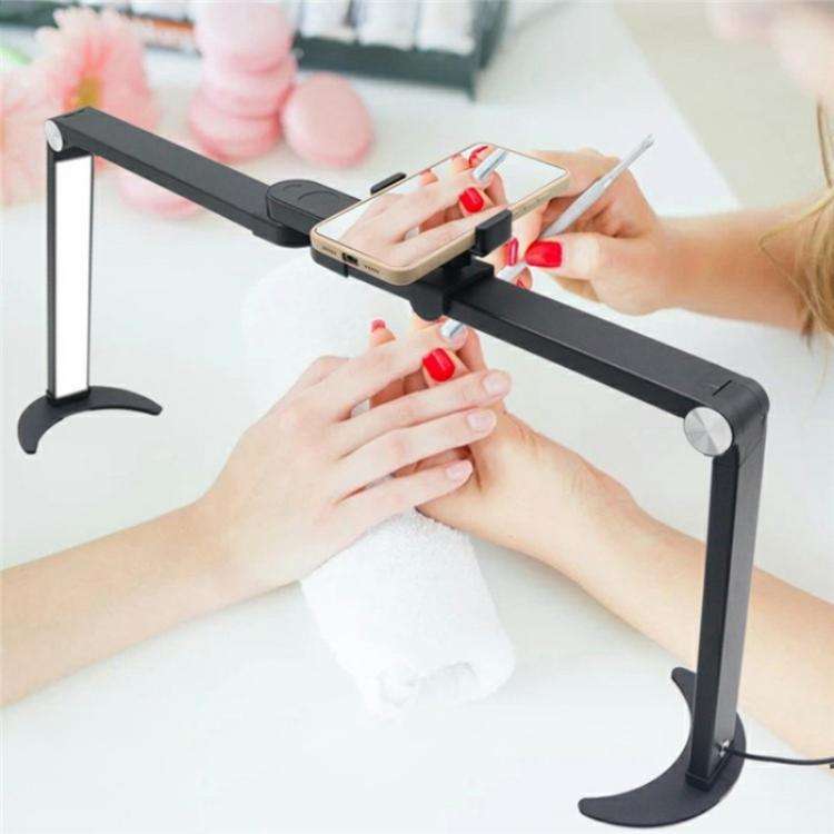M21X 35W Beauty Tattoo Eyebrow Eyelash Nail Art Lighting Lamp with Phone Stand, Plug:EU Plug(White)