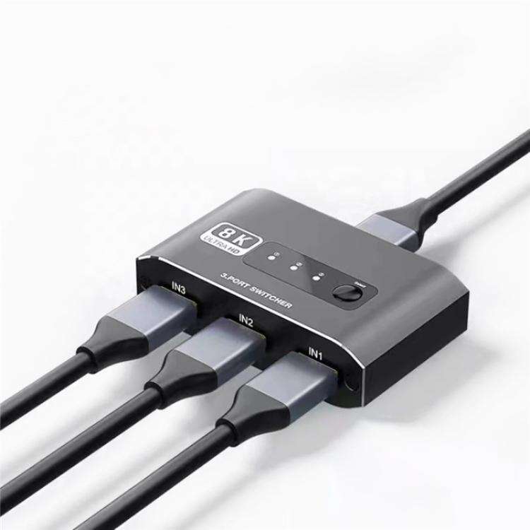 Q8Q3-2 8K 3 In 1 Out HDMI 2.1 Video Switcher 4K 120Hz HDMI Switch
