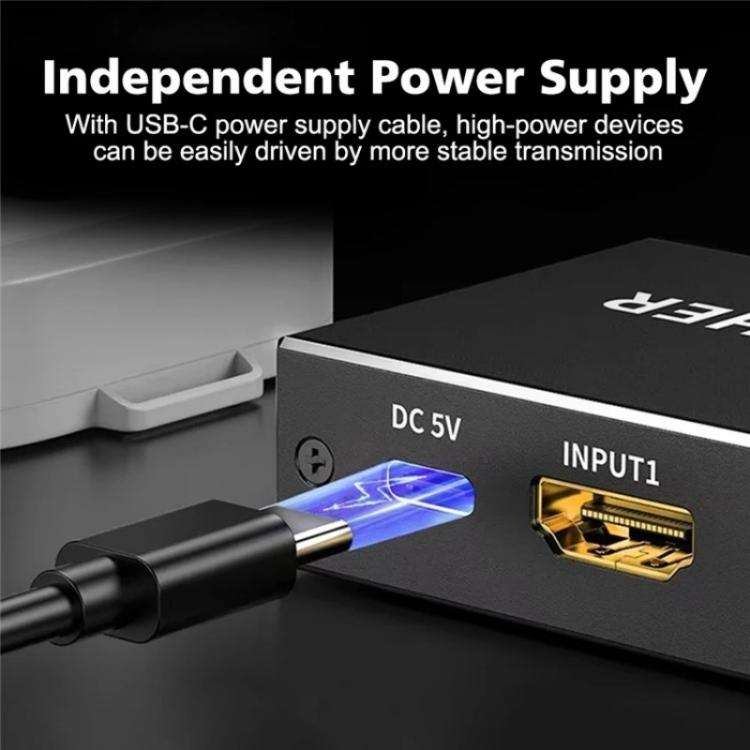Q8Q3-3 Gaming Home Theater HDMI 2.1 Switch 3x1 8K 4K 120Hz HDR Audio Video Synchronizer