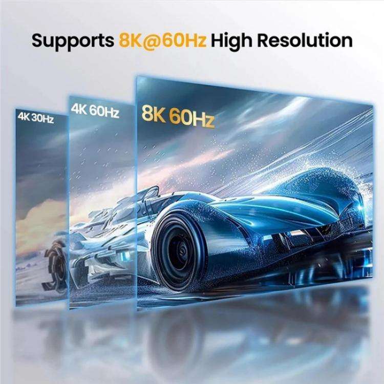 Q8Q5 For Gaming HDMI 2.1 Switch 5 In 1 Out 8K 60Hz 4K 120Hz High Refresh Rate Switcher, Plug:US Plug