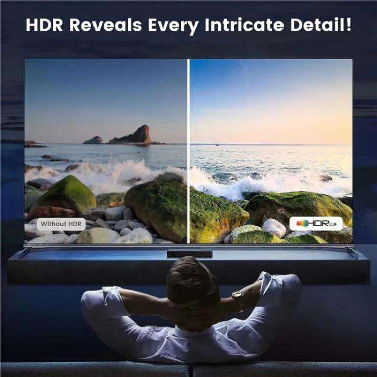 Q8-4 With Remote Control HDMI 2.1 8K 60Hz Gaming Home Theater Switcher 4x1 Adapter, Plug:EU Plug