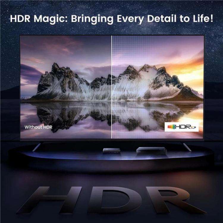 Q8-4 With Remote Control HDMI 2.1 8K 60Hz Gaming Home Theater Switcher 4x1 Adapter, Plug:US Plug