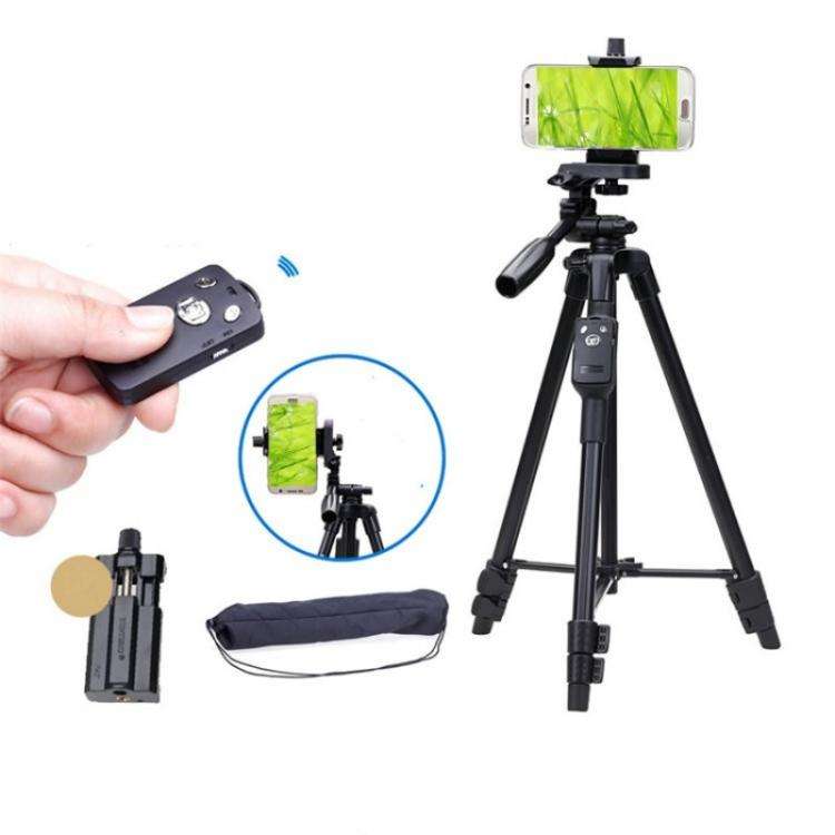 YUNTENG 5208 Professional Tripod Stand with BT Remote For DSLR SLR Camera Phone