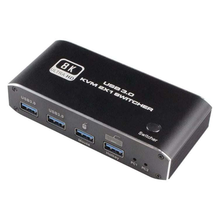 K4 Laptop Game Console 8K Ultra HD USB 3.0 KVM 2x1 Switcher 2 In 1 Out HDMI 2.1 Converter