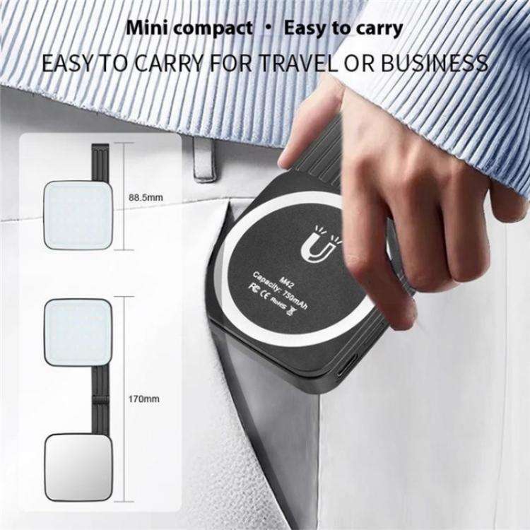 M42 Double-Sided Lighting Fill Light MagSafe Magnetic Phone Selfie Beauty Lamp(White)