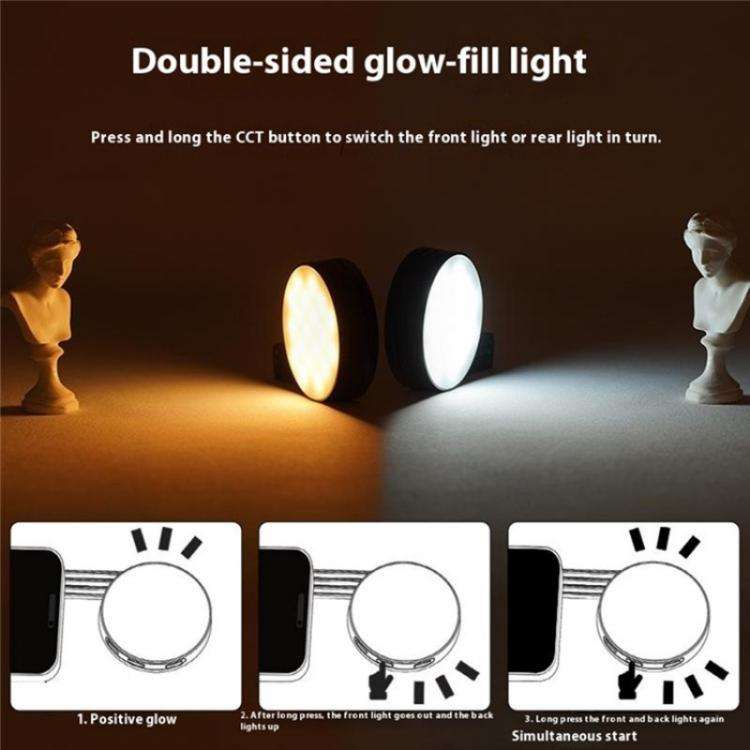 M38 Portable Photography Live MagSafe Magnetic Phone Fill Light(White)