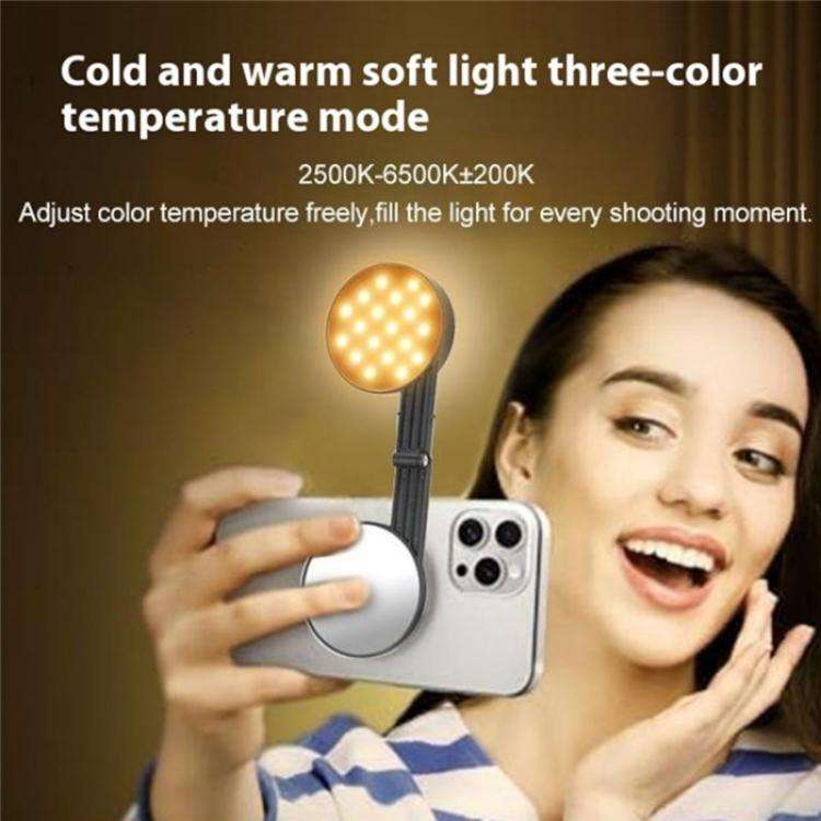 M38 Portable Photography Live MagSafe Magnetic Phone Fill Light(White)