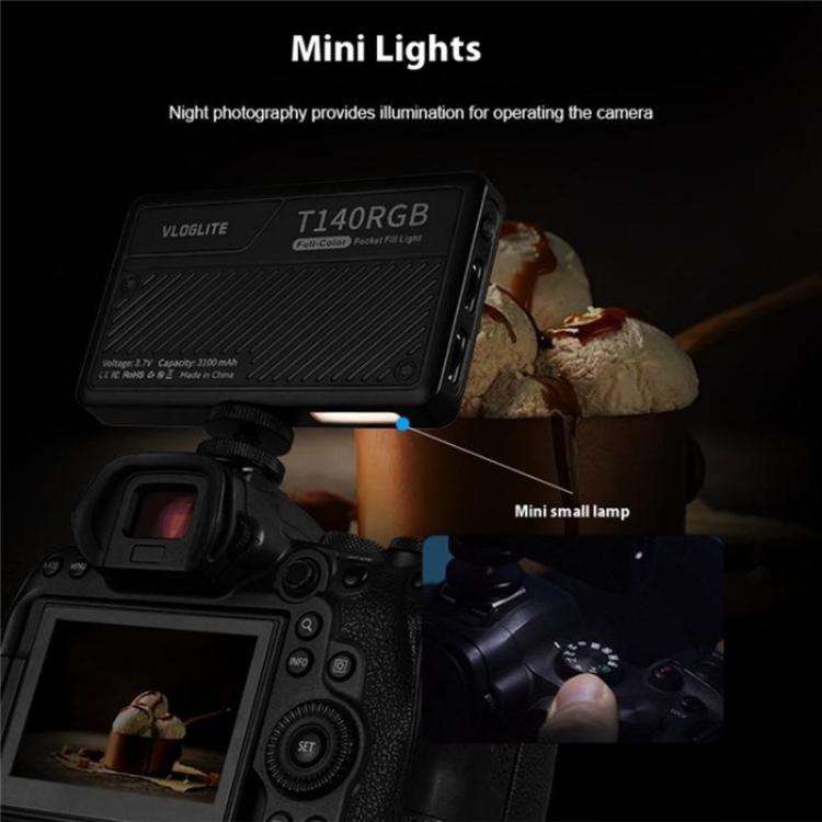 T140RGB Portable Full Color Fill Light for Video Recording / Live Photography