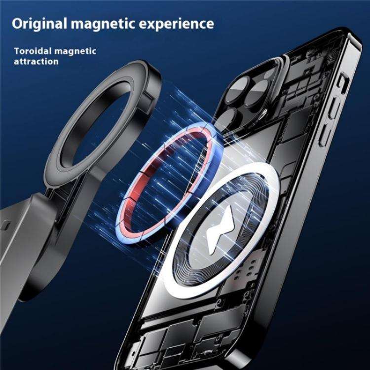 P15-C 2 In 1 Portable Magnetic Tripod Phone Holder Telescopic Selfie Stick with Keyring(Black)