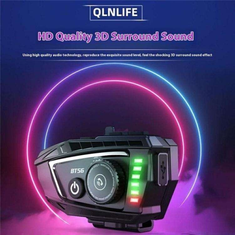 BT56 Rhythm Light Effects Motorcycle Helmet Headphone Bluetooth-Compatible Music Headset