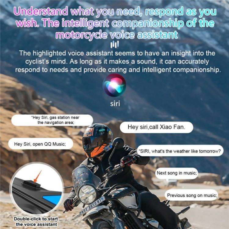 JYD-C68 Motorcycle Riders Helmet Hands-Free Wireless Bluetooth Music Headset