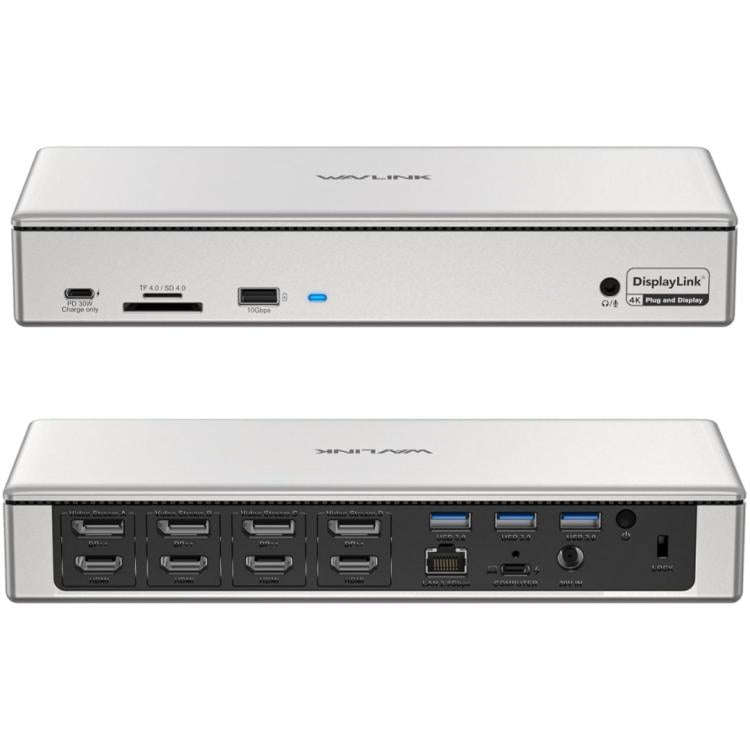 WAVLINK UG69PD12 DisplayLink Docking Station Quad  Monitors For Laptops M1 / M2 / Mac & Windows, ...