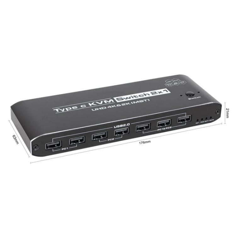 K9 2 In 1 Out HDMI Video Dual Display 2 Screen Expansion Adapter For Mac USB C KVM Switch