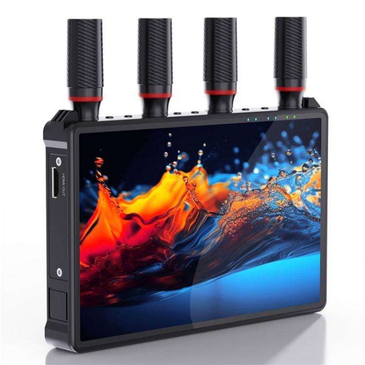 VRRIIS 083P Wth Screen Support 1TX to 5RX 400m Wireless HDMI Transmitter Receiver, Plug:UK Plug