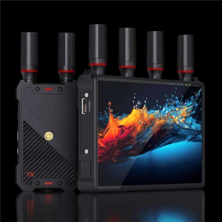 VRRIIS 083P Wth Screen Support 1TX to 5RX 400m Wireless HDMI Transmitter Receiver, Plug:US Plug