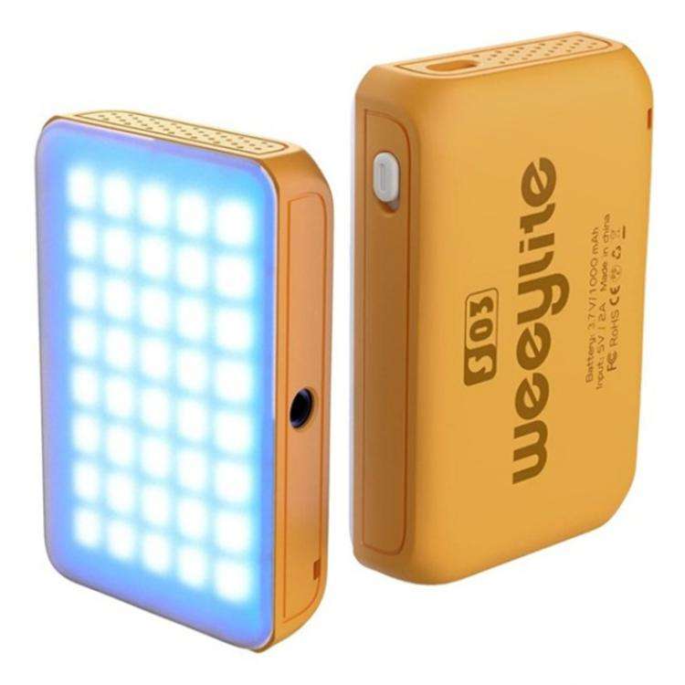 Weeylite S03 Portable RGB Light Video Live Streaming Photography Full Color Fill Light(Yellow)