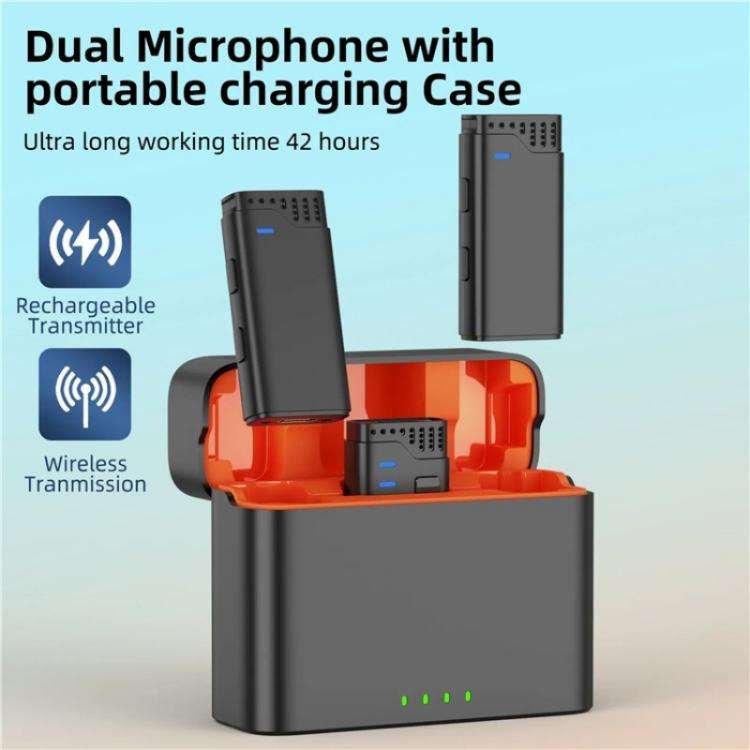 JMARY MW16 3.5mm, Type-C, 8 Pin 3 in 1 2.4G Lavalier Wireless Microphone