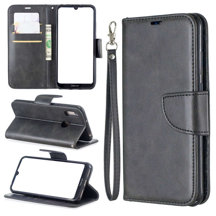 Retro Lambskin Texture Pure Color Horizontal Flip PU Leather Case for for Huawei Y6 2019 & Y6 Pro...