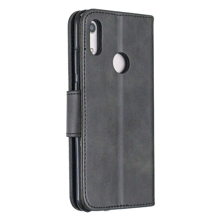 Retro Lambskin Texture Pure Color Horizontal Flip PU Leather Case for for Huawei Y6 2019 & Y6 Pro...