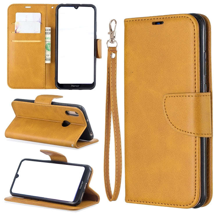 Retro Lambskin Texture Pure Color Horizontal Flip PU Leather Case for for Huawei Y6 2019 & Y6 Pro...