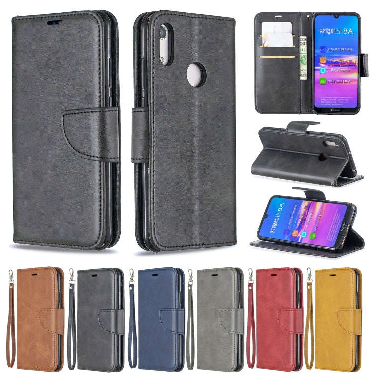 Retro Lambskin Texture Pure Color Horizontal Flip PU Leather Case for for Huawei Y6 2019 & Y6 Pro...