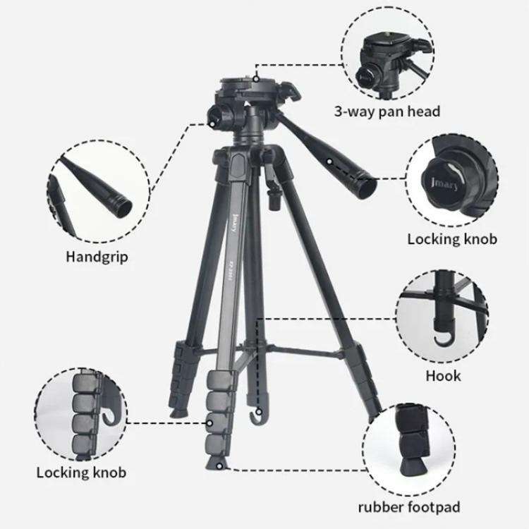 JMARY KP-2201 Portable 1.7m Adjustable Stand Smartphone / Camera Live Photography Tripod