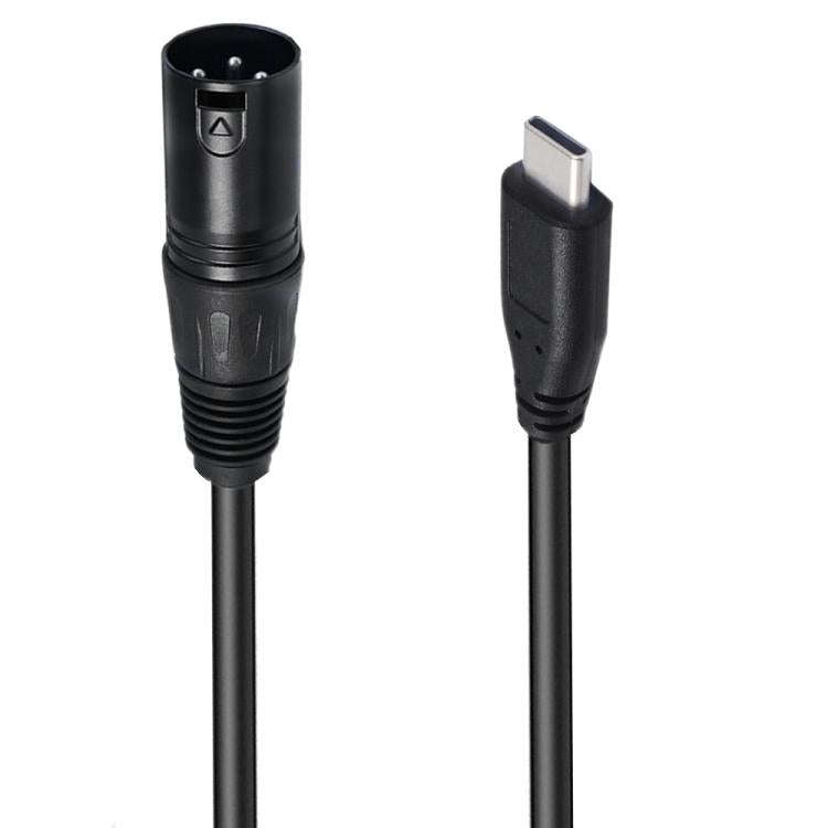 Type-C Male to XLR Female JUNSUNMAY Microphone Phone Audio Adapter Cable, Length: 1m