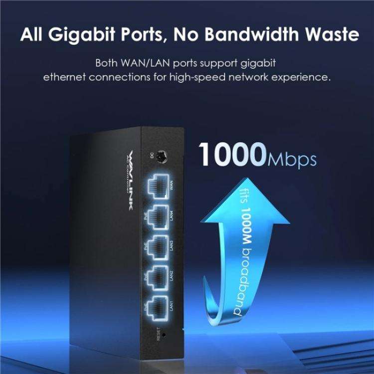 WAVLINK WN701AE IEEE 802.3AF / AT Auto-Discovery Centralized AP Management Poe Switch, Plug:UK Plug