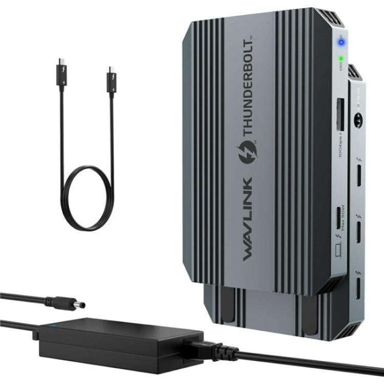 WAVLINK UTD49T 100W PD Input USB-A High Speed Data Transfer Adapter Thunderbolt 4 Hub(EU Plug)
