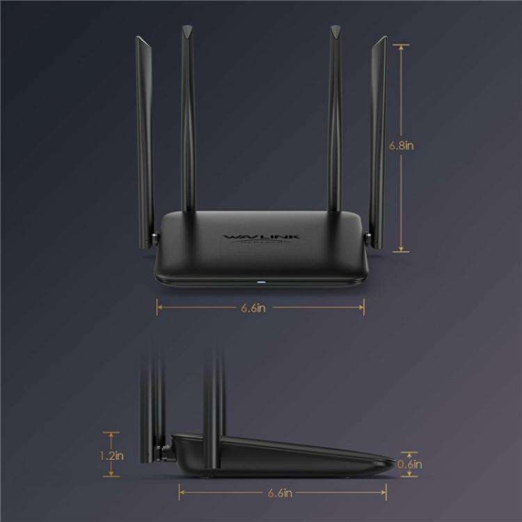 WAVLINK WN530HG4 Home Gigabit Ethernet MU-MIMO Router AC1200 Dual Band Router, Plug:UK Plug