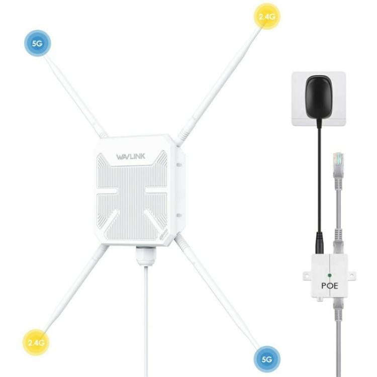 WAVLINK WN588HA2 AP Repeater WiFi Signal Booster AC1200 Dual Band WiFi Extender, Plug:US Plug