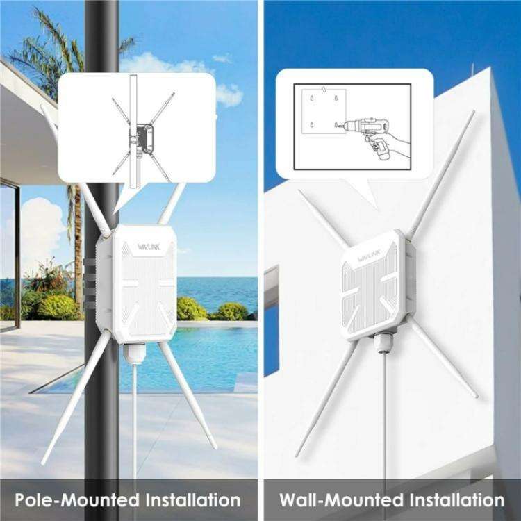 WAVLINK WN588HA2 AP Repeater WiFi Signal Booster AC1200 Dual Band WiFi Extender, Plug:UK Plug