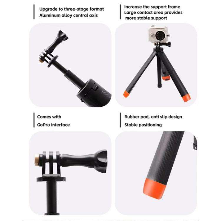 C063 Underwater Floating Selfie Stick Anti-Shake Tripod Snorkeling Pole For GoPro Action Camera