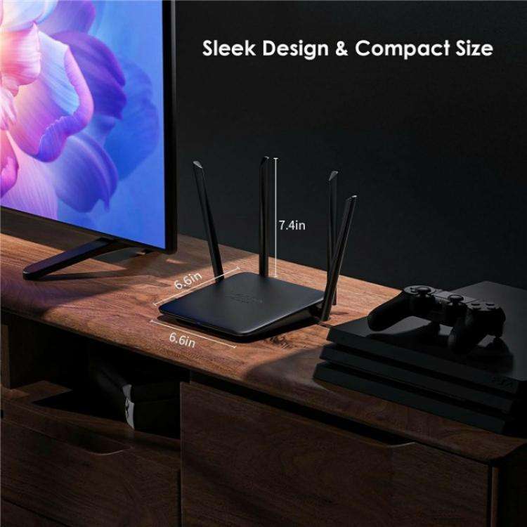 WAVLINK WN530BE1 Gigabit Ports High-Speed WiFi 2.4GHz / 5GHz Dual-Band Gaming Router, Plug:EU Plug