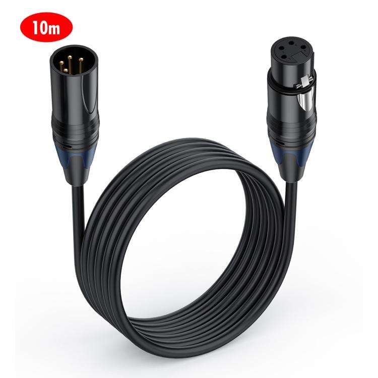 JUNSUNMAY 4 Pin XLR Male to Female Headphone Audio Adapter Cable, Length:10m