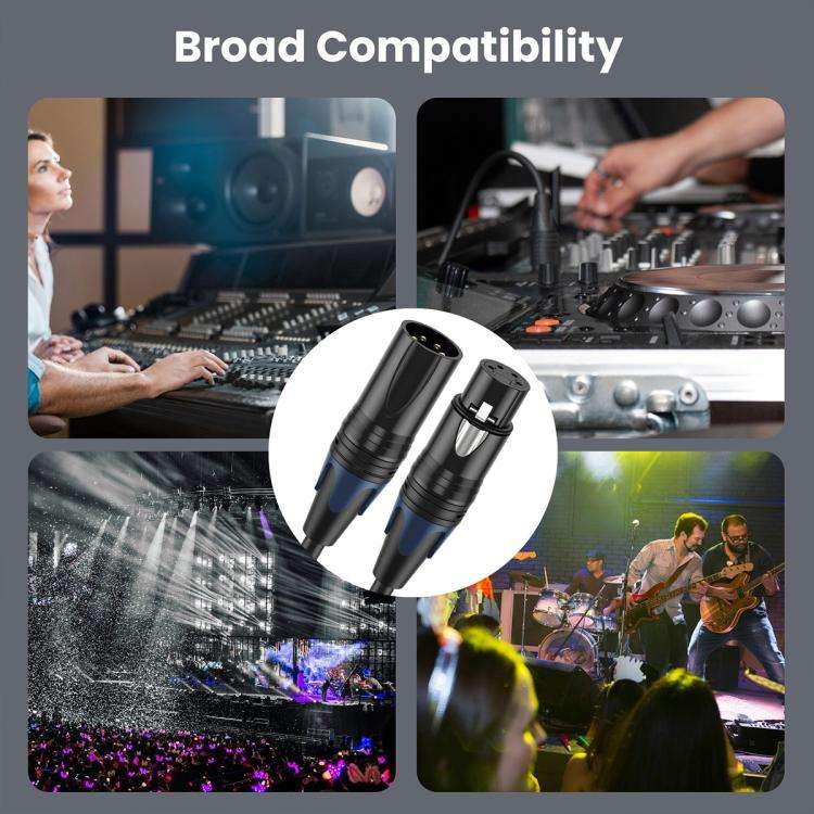 JUNSUNMAY 4 Pin XLR Male to Female Headphone Audio Adapter Cable, Length:1.8m