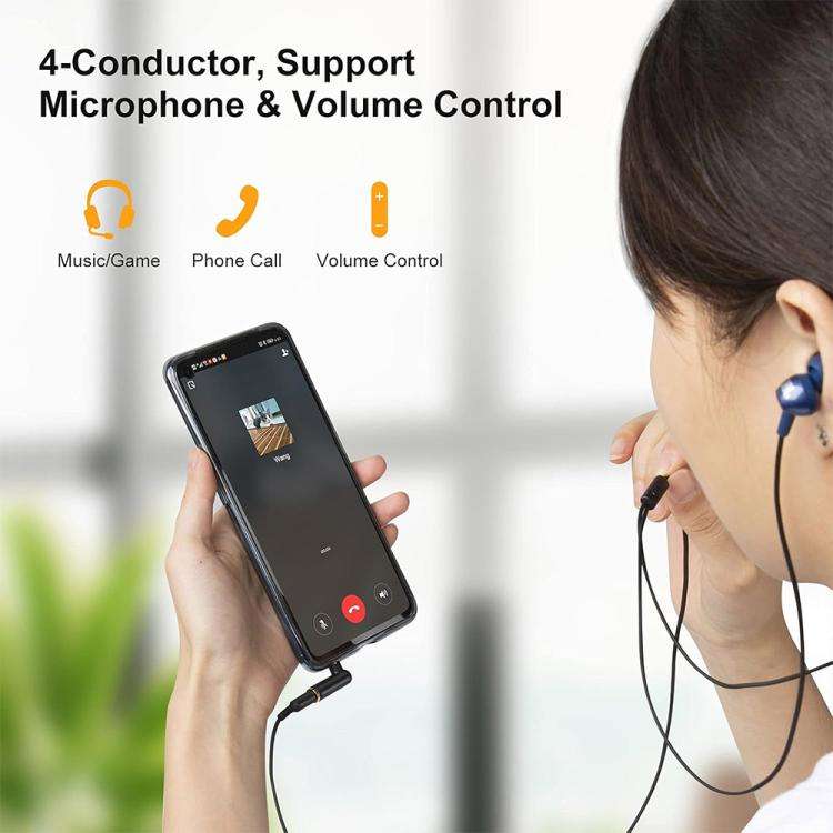 JUNSUNMAY 90 Degree Right Angle 3.5mm TRRS Male to Female Audio Adapter Connector(Golden)
