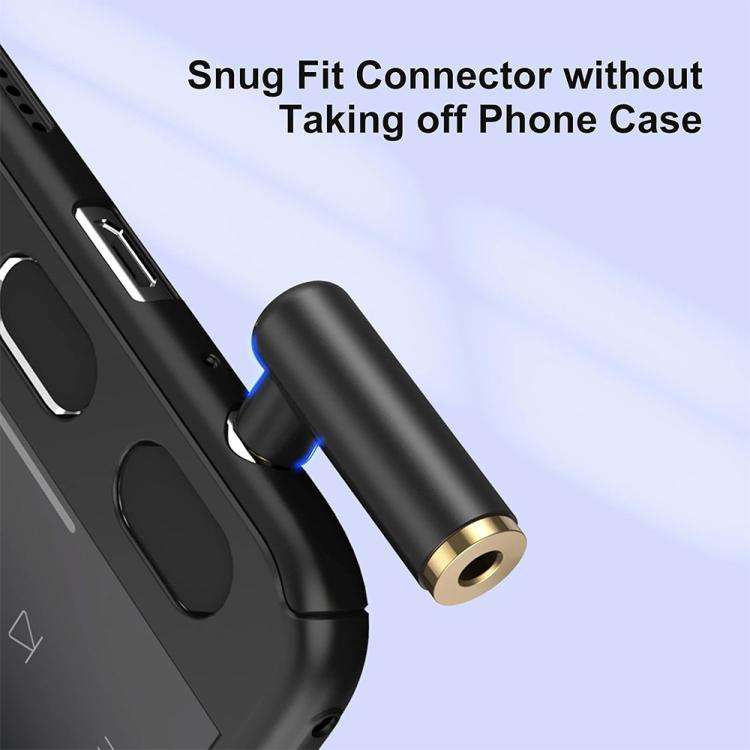 JUNSUNMAY 90 Degree Right Angle 3.5mm TRRS Male to Female Audio Adapter Connector(Black)