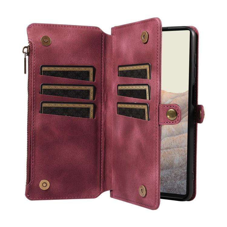 For Google Pixel 6 Fantasy Multifunctional Zipper Wallet Leather Phone Case(Purple)