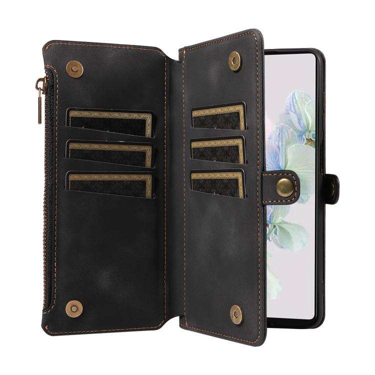 For Google Pixel 7 Fantasy Multifunctional Zipper Wallet Leather Phone Case(Black)