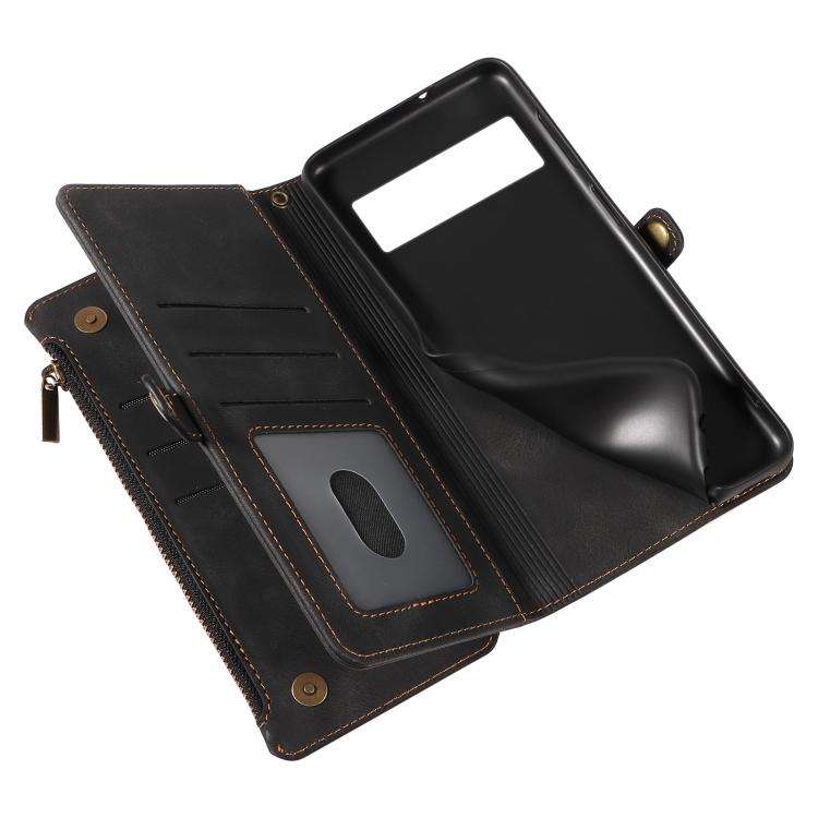 For Google Pixel 7 Fantasy Multifunctional Zipper Wallet Leather Phone Case(Black)