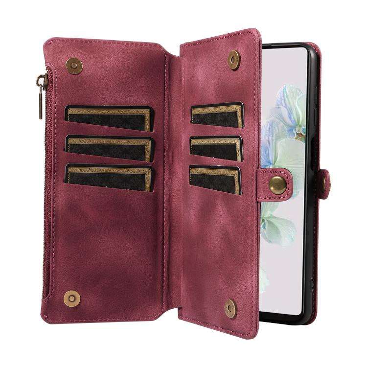 For Google Pixel 7 Fantasy Multifunctional Zipper Wallet Leather Phone Case(Purple)