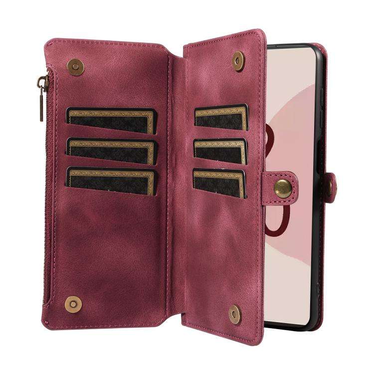 For Google Pixel 7 Pro Fantasy Multifunctional Zipper Wallet Leather Phone Case(Purple)