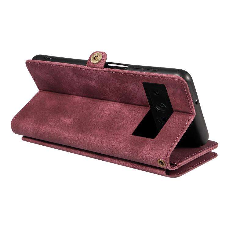 For Google Pixel 7 Pro Fantasy Multifunctional Zipper Wallet Leather Phone Case(Purple)