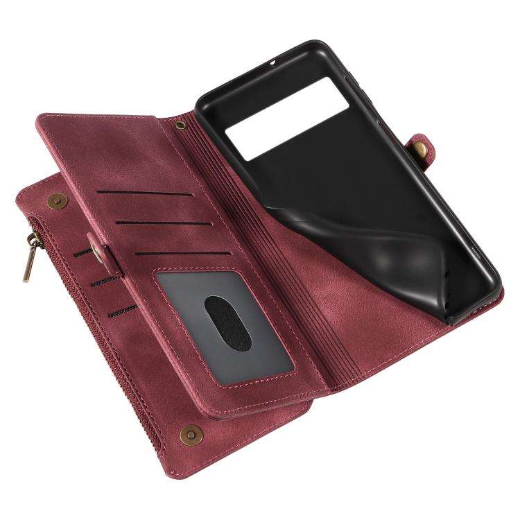 For Google Pixel 7 Pro Fantasy Multifunctional Zipper Wallet Leather Phone Case(Purple)