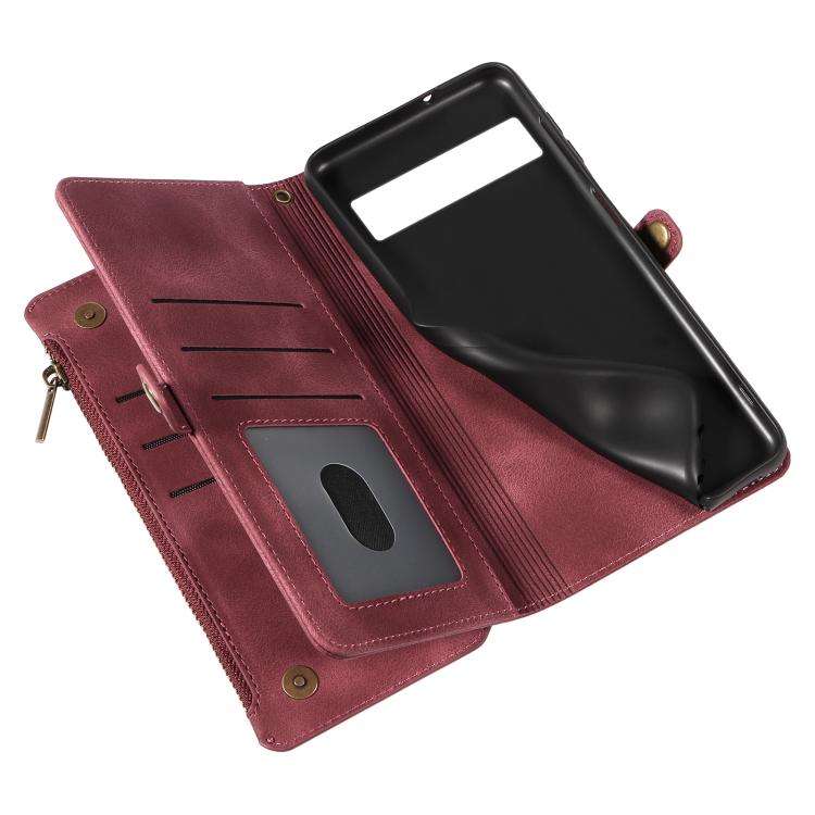 For Google Pixel 7a Fantasy Multifunctional Zipper Wallet Leather Phone Case(Purple)