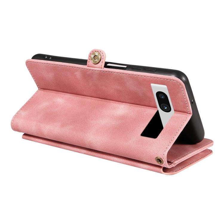 For Google Pixel 7a Fantasy Multifunctional Zipper Wallet Leather Phone Case(Pink)
